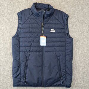 Aldi Gear Quilted Puffer Vest Navy Blue Lightweight Men's Size M - NEW NWT